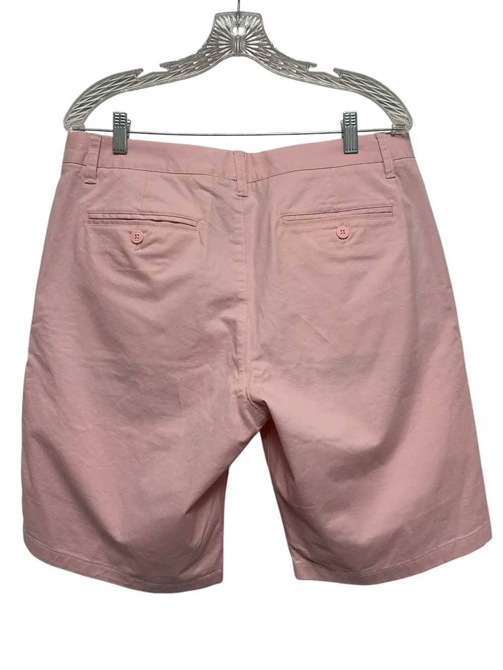 Bonobos Men’s 9” Inseam Chino Shorts‎ Pink Flat-Front Preppy Palm Beach Size 33